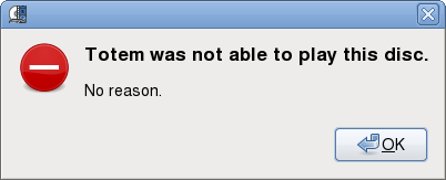 Unable to play this disc